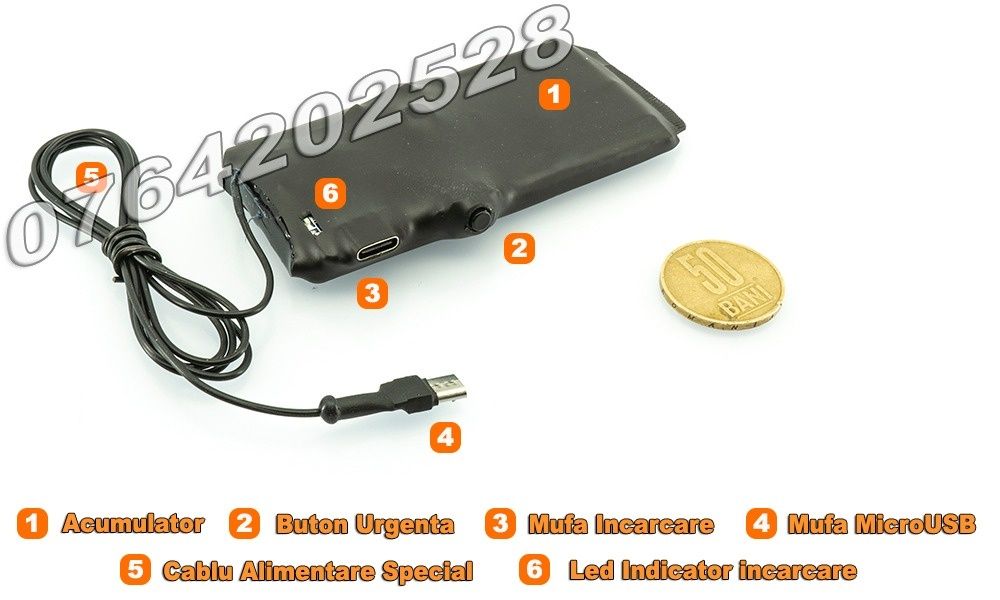 Camera Video in Nasture cu Casca de Copiat Fara Telefon - Casti Copiat