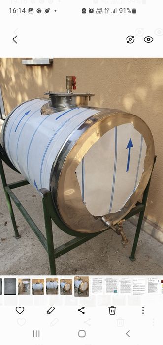 Vând butoi inox 100 litri