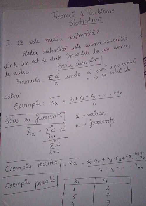 Notițe statistica economica
