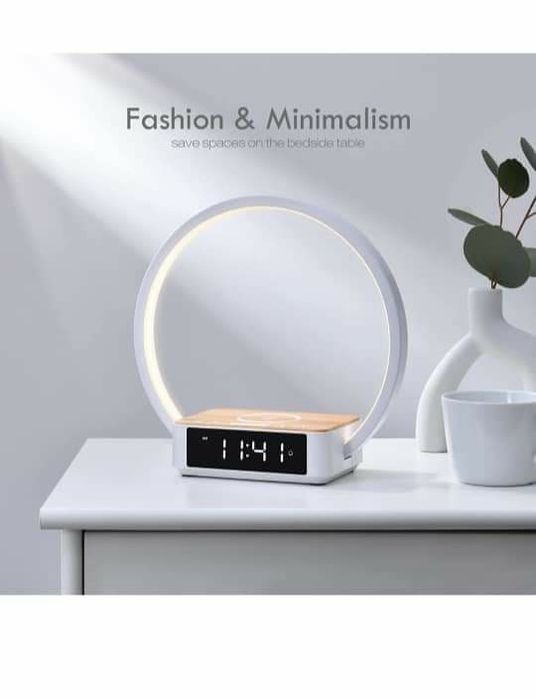 Lampa cu touch,ceas si incarcare telefon