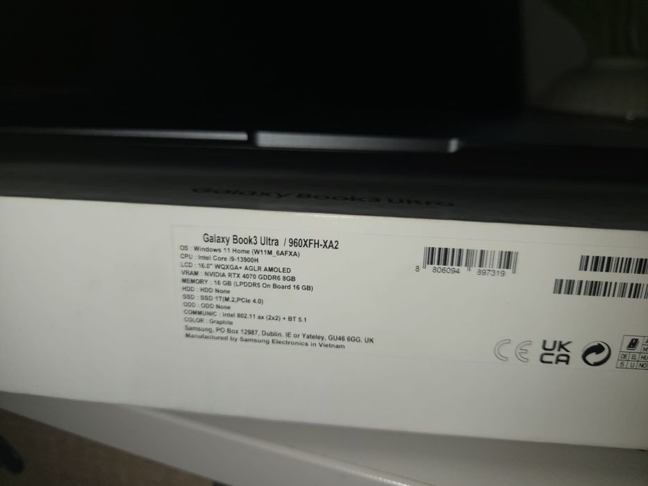 Laptop Samsung Galaxy Book 3 i9 / rtx  4070