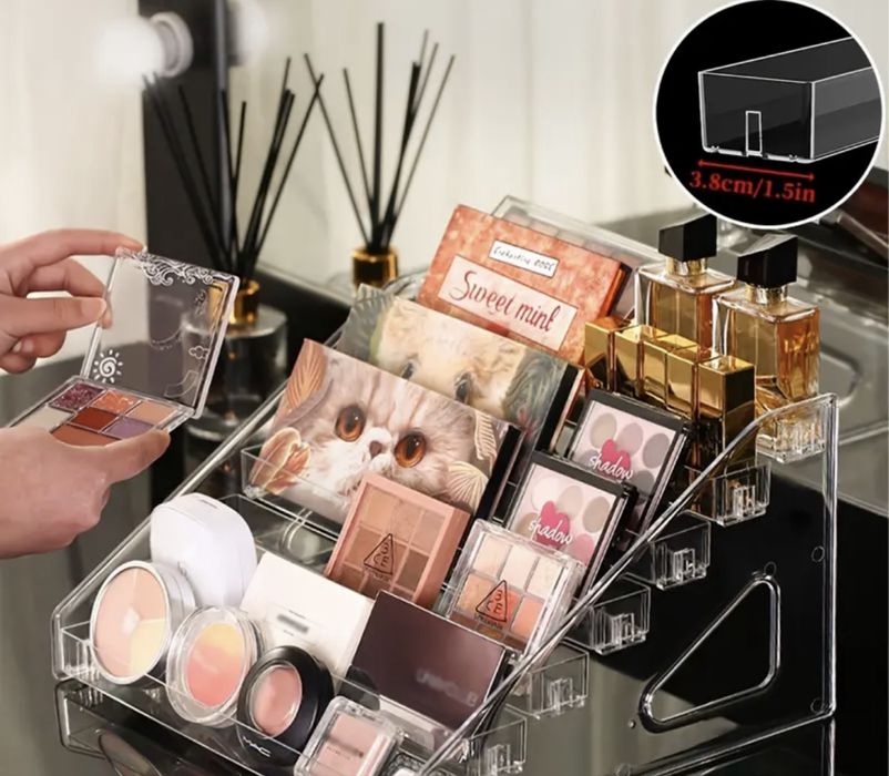 Vand Suport plastic transparent cu 6 nivele