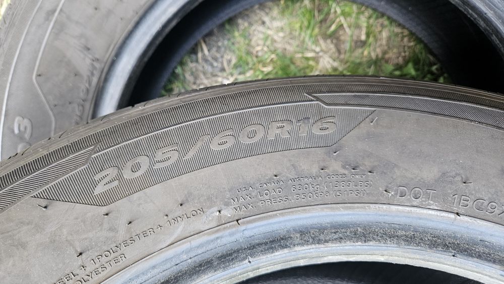 2бр гуми 205 60 16 дот 21 ханкок hankook