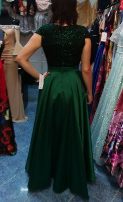 Rochie verde pt evenimente, nr.40