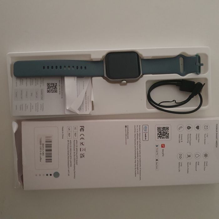 TOOBUR IDW16 1.95" Smart Watch with Alexa Built-In, IP68 Waterproof Fitness Tracker With Answer/Make Calls