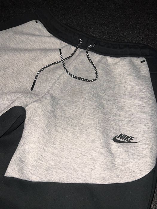 nike tech fleece pants black and gray штаны
