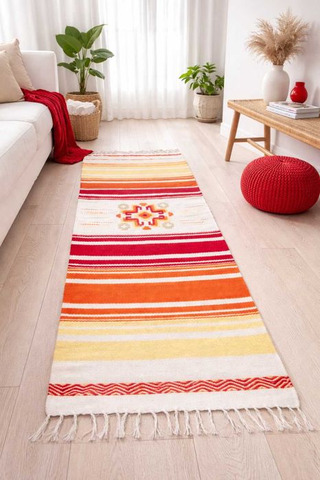 Уникална ръчно тъкана вълнена черга