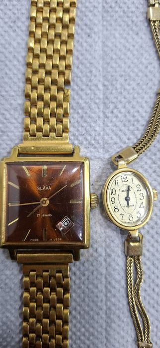 Продам часы СССР позолота