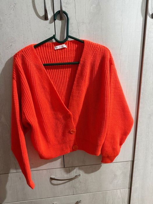 Кардиган ярко оранжевый