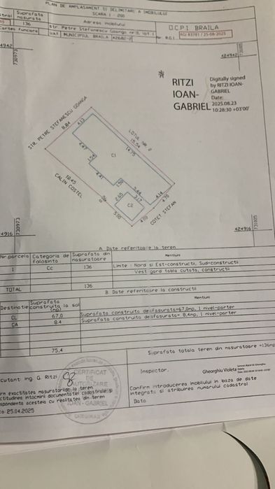 De vânzare casă cu 3 camere, zona Chercea