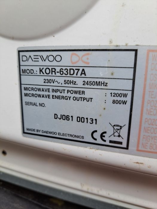 Cuptor cu microunde DAEWOO