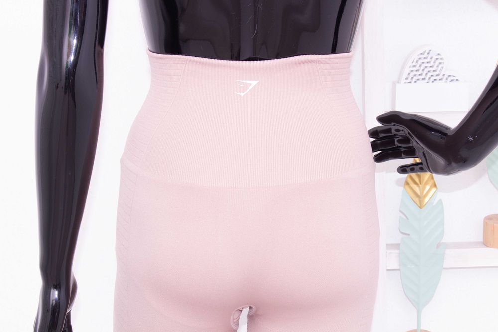 Gymshark дамски оригинален бежов безшевен клин за фитнес XS