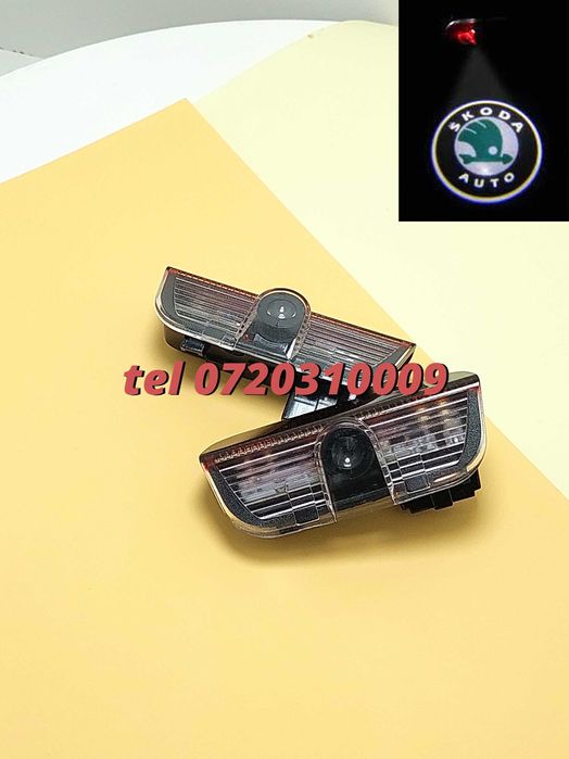 Proiectoare Logo Skoda Superb Portiera  Led Laser emblema sigla H