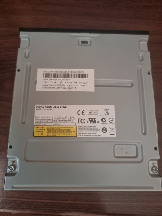 DVD/CD записвачка Rewritable DRIVE MODEL DH-16AES
