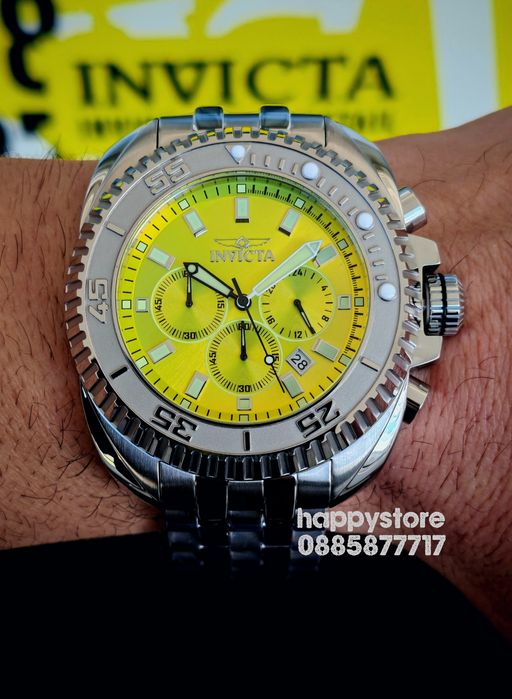 INVICTA Fury Silver green dial 50 mm, Инвикта нов ръчен часовник