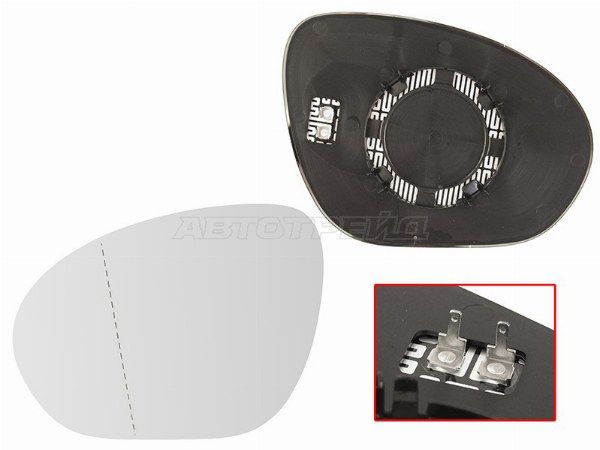 Полотно зеркала LH сферическое с обогревом Nissan Juke