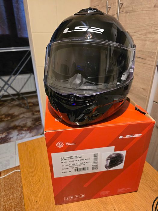 Vand Casca Moto, LS2 FF908 Strobe II, Negru, Protectie UV, Flip Up XXl
