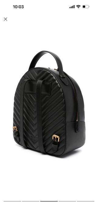Pinko Love chevron leather backpack