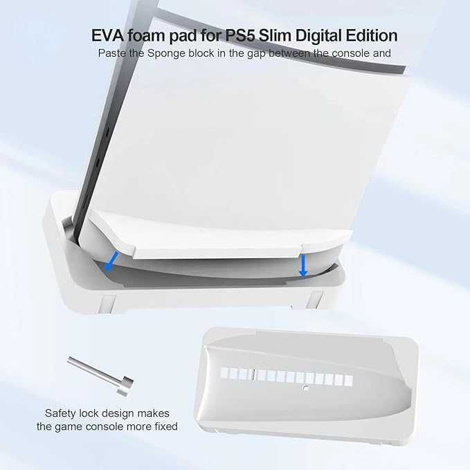 ECHZOVE PS5 Slim хоризонтална стойка, 2 в 1,съвместима с Playstation 5