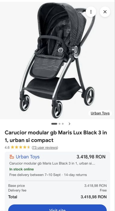 Carucior 3 in 1, GB Maris Lux Black