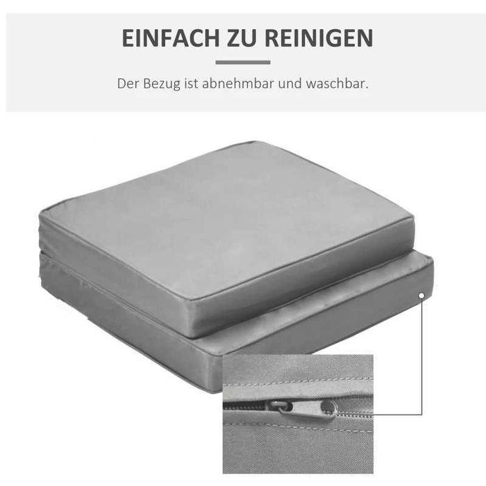 Комплект от 2 възглавници за седалки, 56 x 52 см