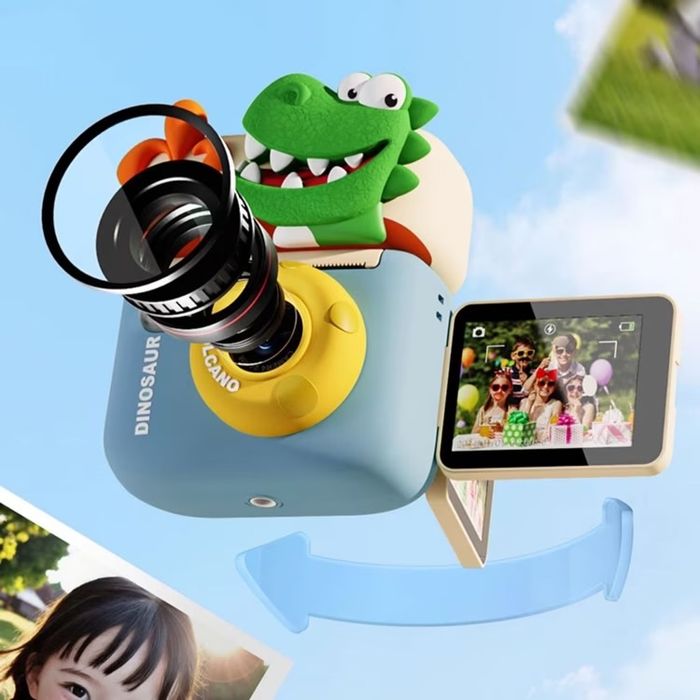 Детский фотоаппарат с печатью 48MP, 2.5K , игры, карта 8GB
