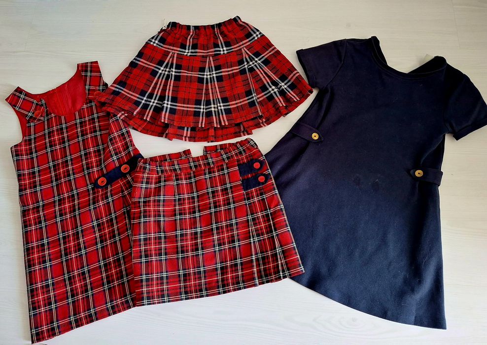 Uniforma scolara sarafan, fusta clasa 0, I sau II pentru fete