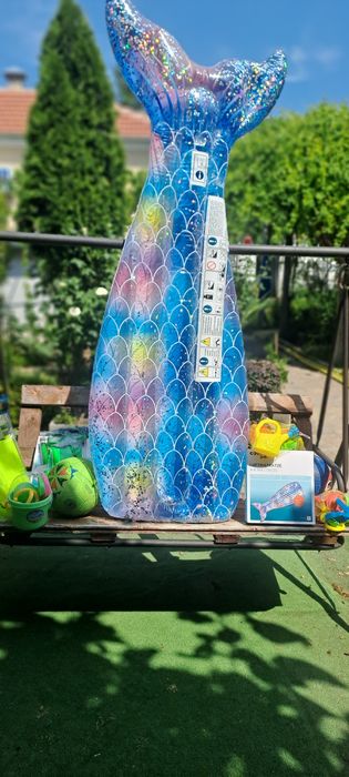 Плажен надувен дюшек-опашка на русалка