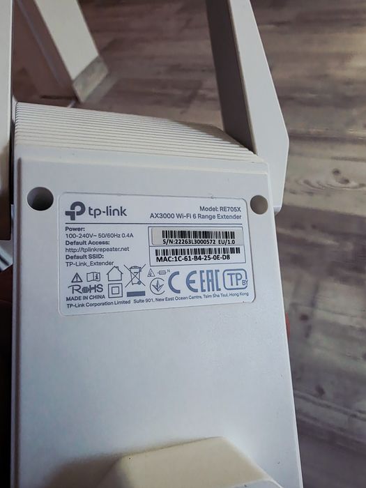 TP-Link RE605X, AX1800, WiFi 6