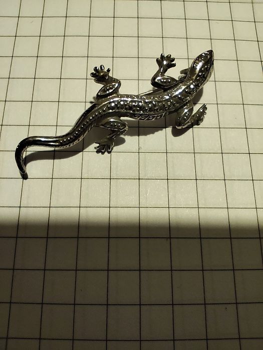 Винтидж брошки (ръчна изработка филигран), птица, панделка, гущер