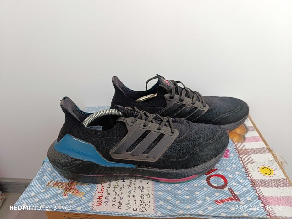 Adidas Ultraboost 21 Carbon Black Teal Reflective''оригинални 45 номер