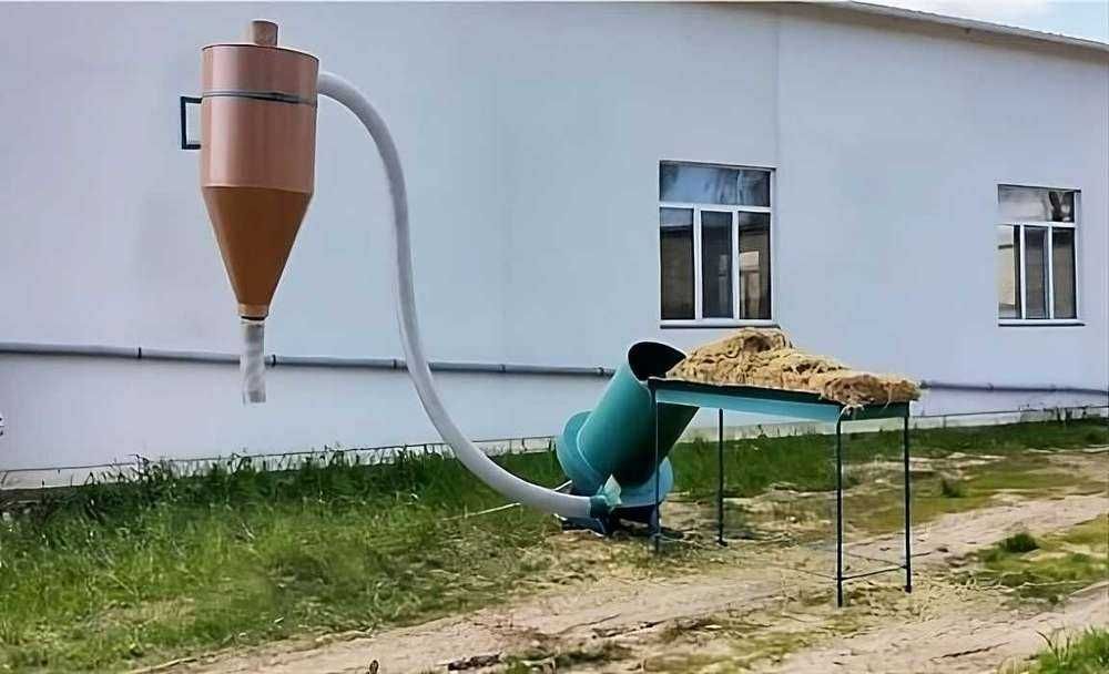 Tocator industrial de paie baloti CU CICLON inclus 18.5 kW 1000kg/h