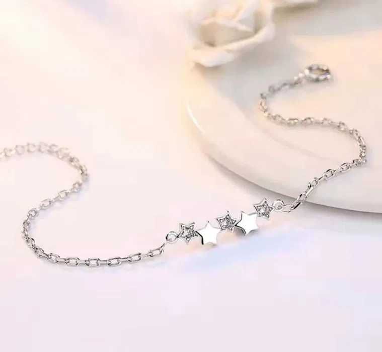 сребърна гривна нова сребърна гривна сребърни обеци колие гердан