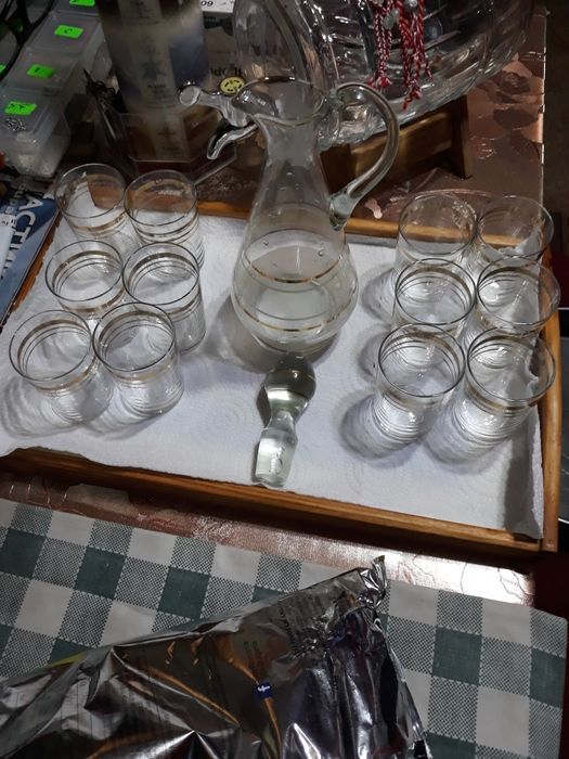 Чаши за ракия със златен кант