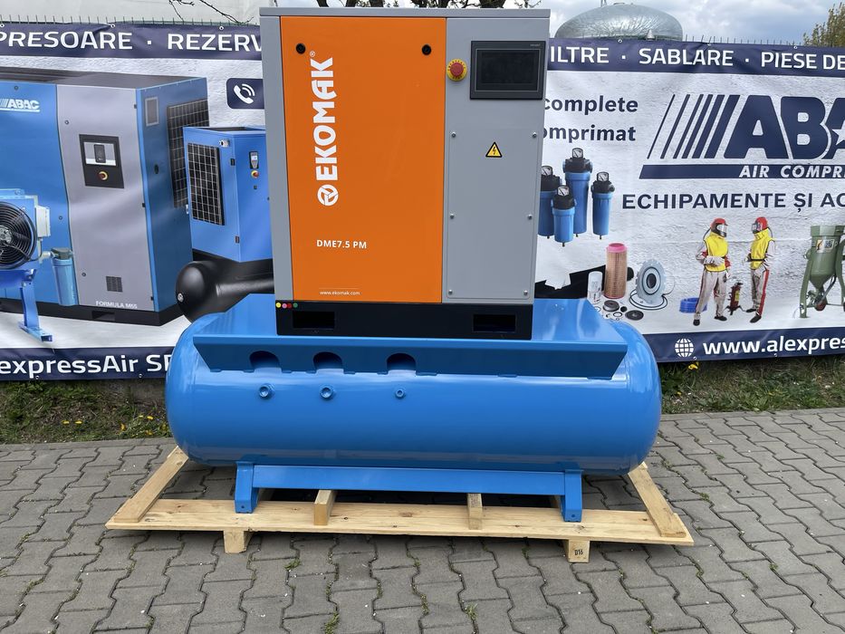 Compresor cu surub EKOMAK 7,5kw /Rezervor 500l /Inverter /Magneti perm