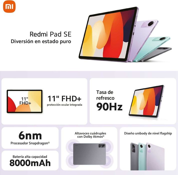 Tabletă Xiaomi Redmi Pad SE | Ecran 11", 4 GB RAM, 128 GB