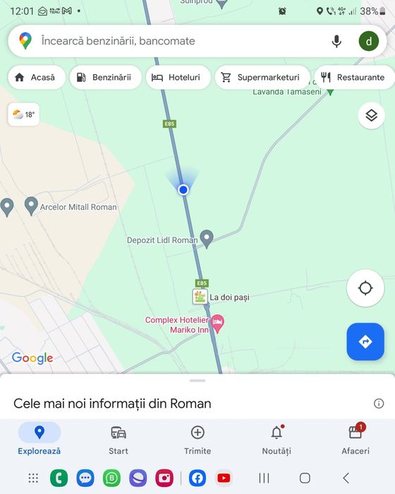 Teren intravilan Roman, la E85 Roman-Traian
