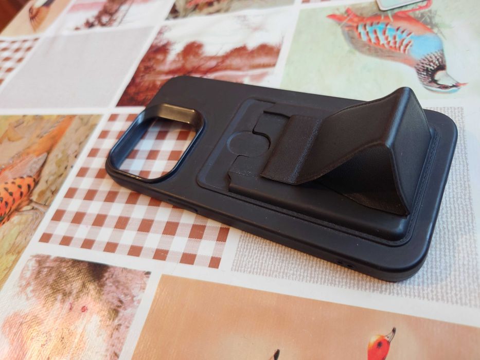 Нов калъф със стойка и портмоне за кредитни карти, за Айфон 15 про мах