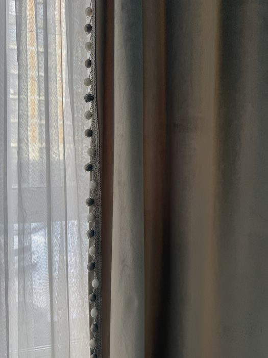 Шторы бархат с бахромой