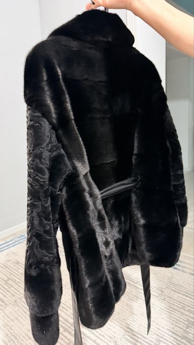 Норковая+каракулевая шуба