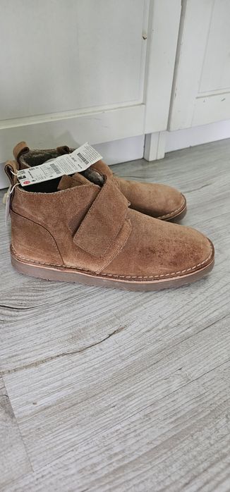 Zara кожа 34рр новая обувь ботинки