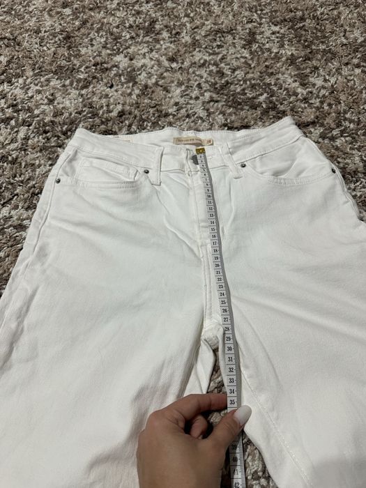 Blugi talie inalta alba Levis marimea S/M