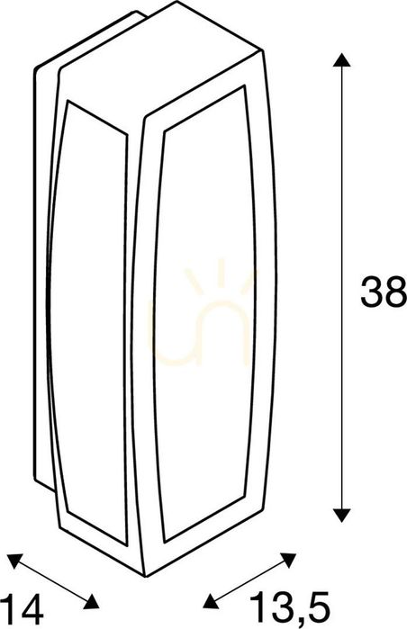 Lampa Exterior SLV Meridian Box,antracit ,E27