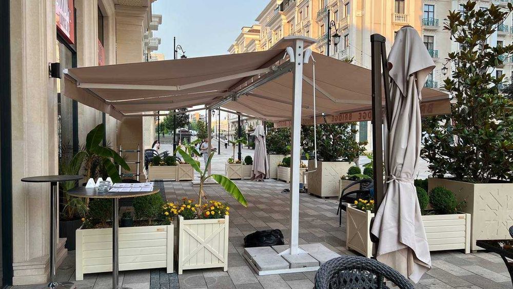 T Markiza. Markiza Kafe restoran va uylar uchun soyabon. zontik.