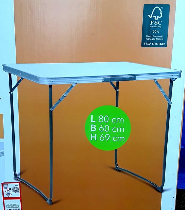 Masa pliabila din Aluminiu si 2 scaune pliabile noi - 175 Lei