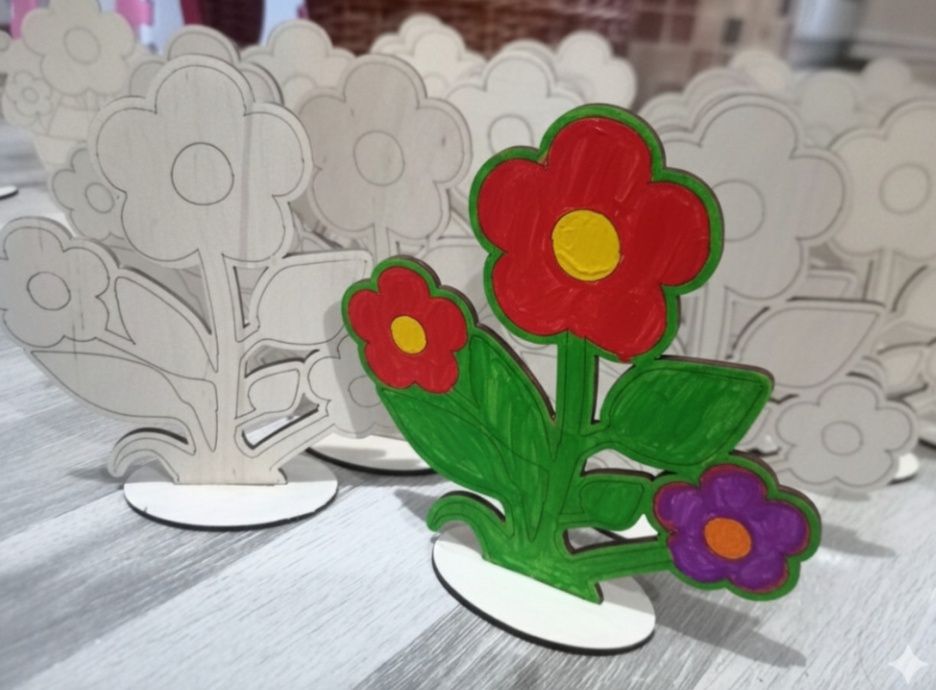 Подставки деревянные на 8марта для детского творчества