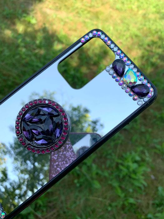 Husa oglinda cu inel + pietricele Samsung Galaxy A32 , A52, A52s , A72