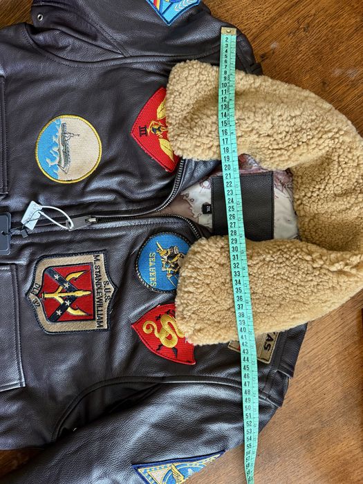 Geacă piele bărbați, stil vintage Top Gun