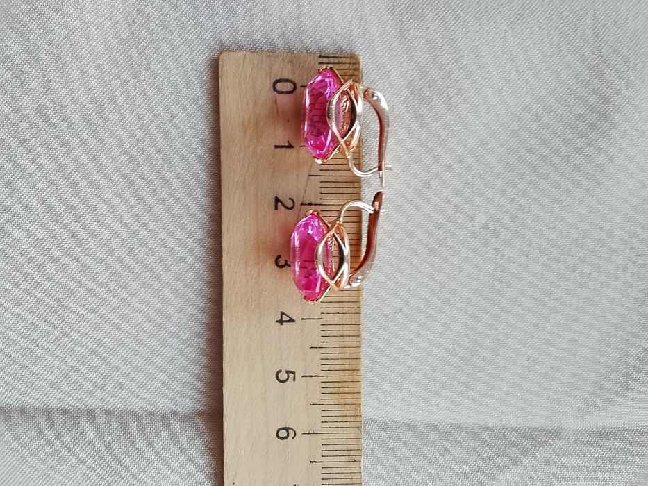 Серьги 585*рубин