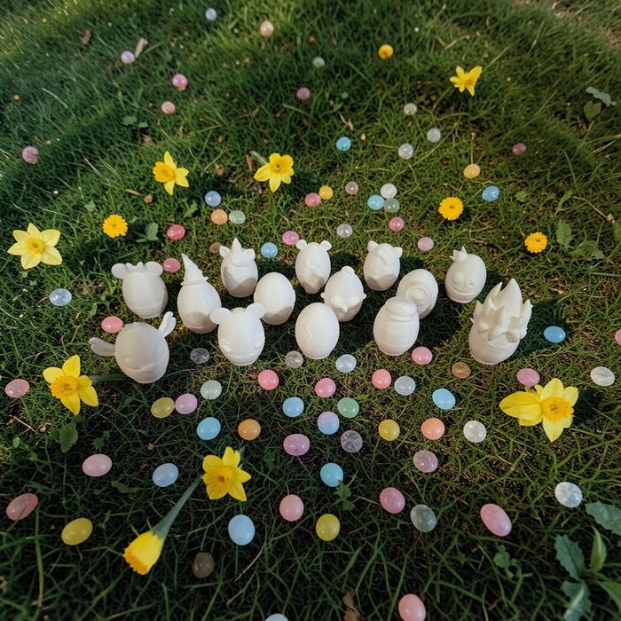 Великденски яйца фигурки за оцветяване